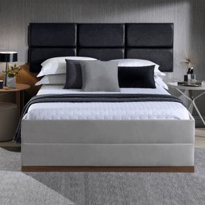 cabeceira courino preto casal