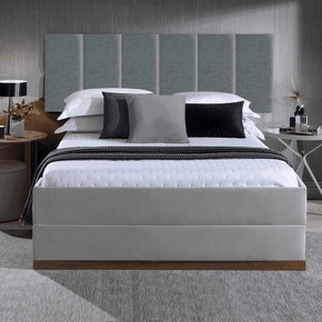 linho cinza queen cama