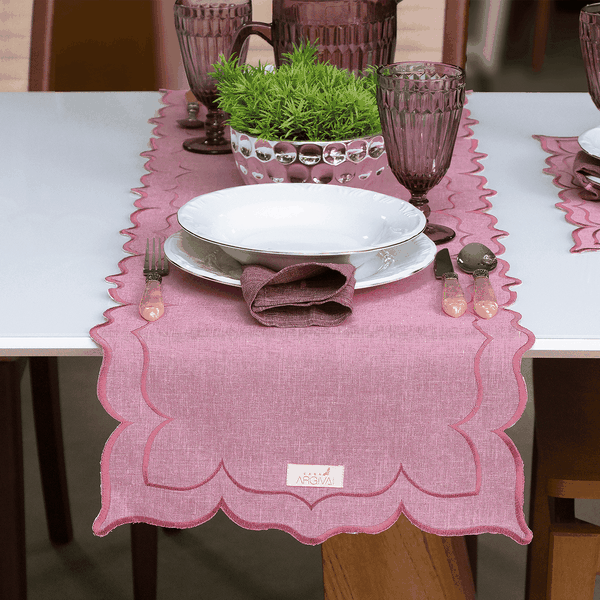14 trilho de mesa moldura df blush rosa 1