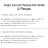 jogo lencol toque de seda 4 pecas