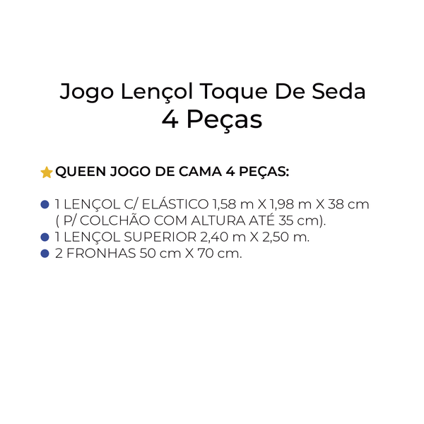 casal jogo de cama com 4 pecas queen
