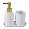 conjunto 3 pecas para banheiro de ceramica lyor londres branco dourado 1