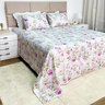 01 jogo lencol 4 pecas corttex 200 fios microtec floral