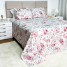02 jogo lencol 4 pecas corttex 200 fios microtec floral