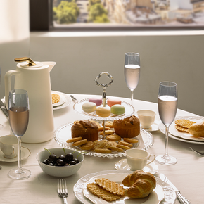 01 prato duplo para doces de cristal de chumbo wolff 32x25 pearl