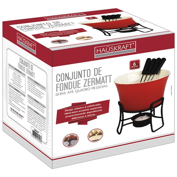 06 conjunto de fondue 6 pecas hauskraft zermatt serve ate 4 pessoas
