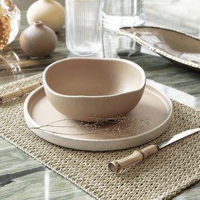 jogo americano nature bege