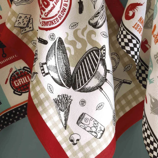 02 kit 3 panos de copa dohler 45x65 l 100 algodao colecao barbecue