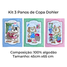 05 kit 3 panos de copa dohler 45x65 l 100 algodao chef de patas