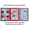 05 kit 3 panos de copa dohler 45x65 l 100 algodao colecao barbecue