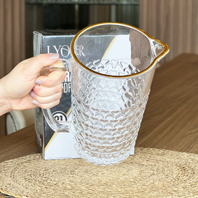 05 jarra de vidro c fio de ouro lyor 1l coracao