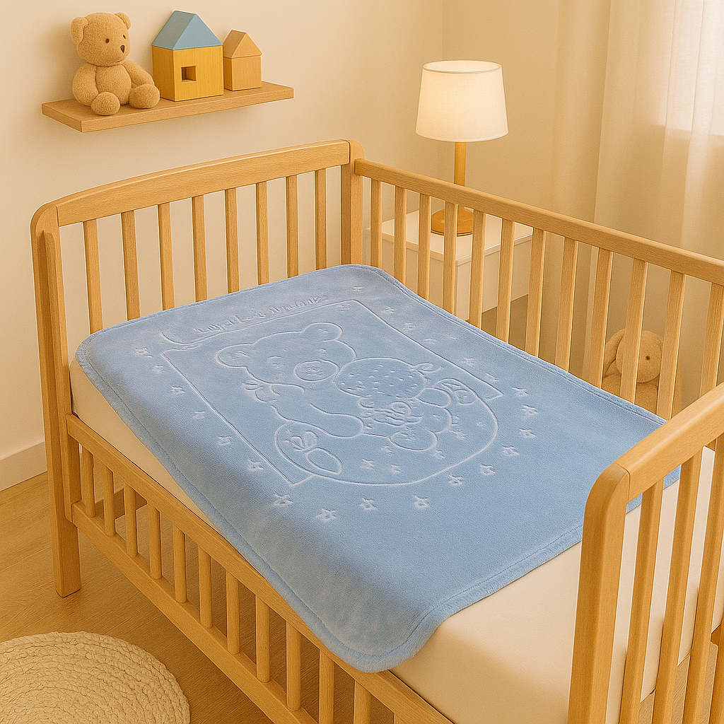 Cobertor Infantil Jolitex My Sweet Bear Azul 80cm x 1,10m | 100