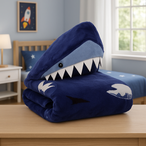 01 manta jolitex baby com capuz tubarao