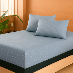 01 jogo de cama queen 3 pecas estampado com toque acetinado sofisticado altenburg 100 poliester