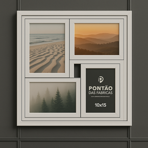 02 painel de fotos para parede quadruplo de madeira com moldura em fileti brm emoldurados