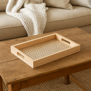 01 bandeja retangular de mdf c fundo trelica lyor