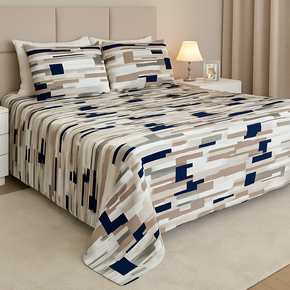 04 jogo lencol cortex supercal 4 pecas geometrico