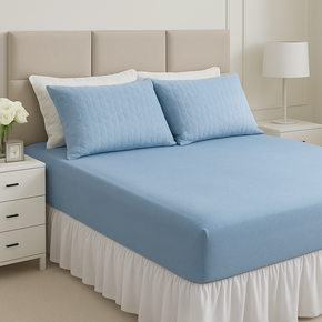 02 jogo lencol atlantica plush sofisticata premium nevoa 3 pecas