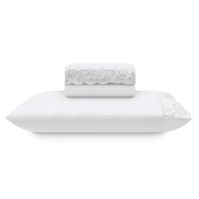 jogo de cama microfibra sonata renda janer buettner branco solteiro principal