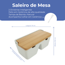 04 saleiro de mesa com 2 divisorias e tampa de bambu e colher lyor