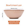 02 bowl de ceramica branco 16cm x 7cm linha linear lyor