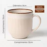 01 caneca de ceramica 380ml branca linha linear lyor