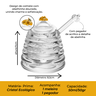 06 meleira de cristal ecologico little bee com pegador de acrilico lyor