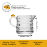 05 leiteira de cristal ecologico 300ml linha little bee lyor