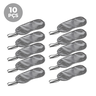 04 kit com 10 mascaras para dormir c elastico de poliester cinza lyor