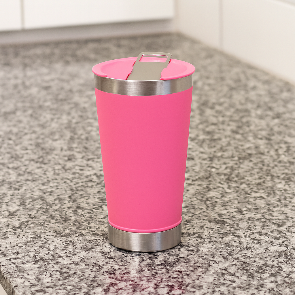 Copo Térmico Inoxidável Quente / Frio 473ml Com Tampa e Abridor