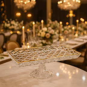 01 travessa c pe de cristal de chumbo e fio de ouro lyor deli diamond