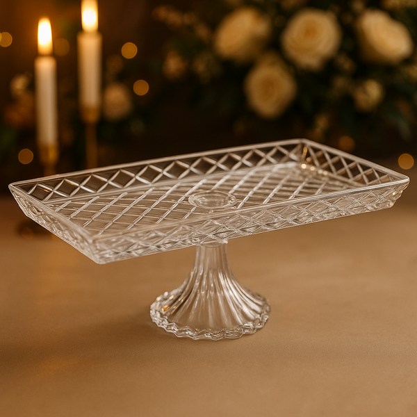 01 travessa c pe de cristal de chumbo lyor deli diamond