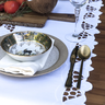 01 trilho de mesa decorativo tulipas argivai 100 poliester
