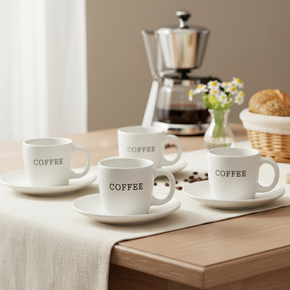 02 conjunto 4 xicaras p cafe hauskraft 130ml linha servir cremona