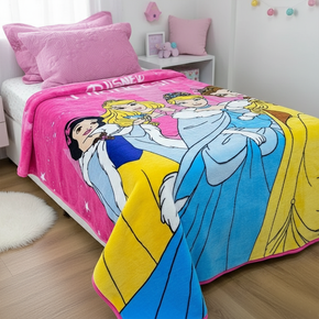 01 cobertor kids raschel plus charme de princesas jolitex