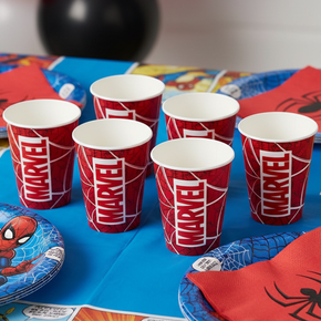 02 kit 10 copos homem aranha 320ml plastico reutilizavel para festa infantil plasutil