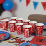 03 kit 10 copos homem aranha 320ml plastico reutilizavel para festa infantil plasutil