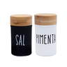 02 conjunto saleiro e pimenteiro de vidro linha servir doha 8 5cmx5cm hauskraft