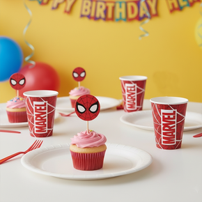 04 kit 10 copos homem aranha 320ml plastico reutilizavel para festa infantil plasutil