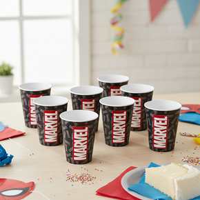 05 kit 10 copos homem aranha 320ml plastico reutilizavel para festa infantil plasutil