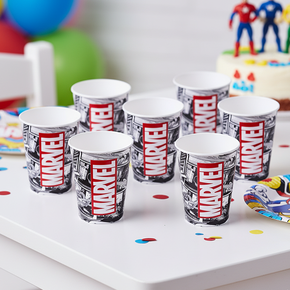 07 kit 10 copos homem aranha 320ml plastico reutilizavel para festa infantil plasutil