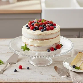 08 prato para bolo com pe de cristal de chumbo wolff 31x11 pearl