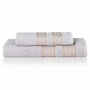 03 jogo toalha de banho e rosto dianneli 2 pecas jacquard oasis