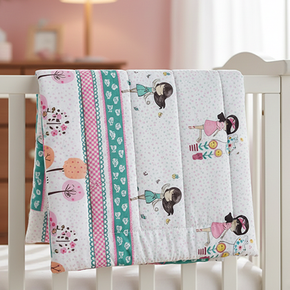 04 edredom altenburg infantil boulevard baby menina de guarda chuva