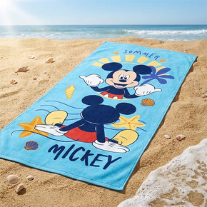 01 toalha de praia e piscina infantil estampada personagens 70x140cm 300g m lepper