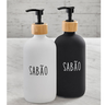 01 porta sabao liquido de vidro hauskraft 500ml doha
