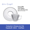 04 conjunto 6 xicaras de cha hauskraft 230ml graffiato