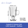 03 conjunto 6 canecas irish coffe hauskraft 220ml graffiato
