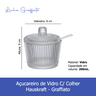03 acucareiro de vidro c colher hauskraft 200ml graffiato