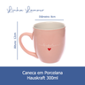 02 kit lanche 2 pecas bowl e caneca de porcelana linha lamour hauskraft conjunto unico
